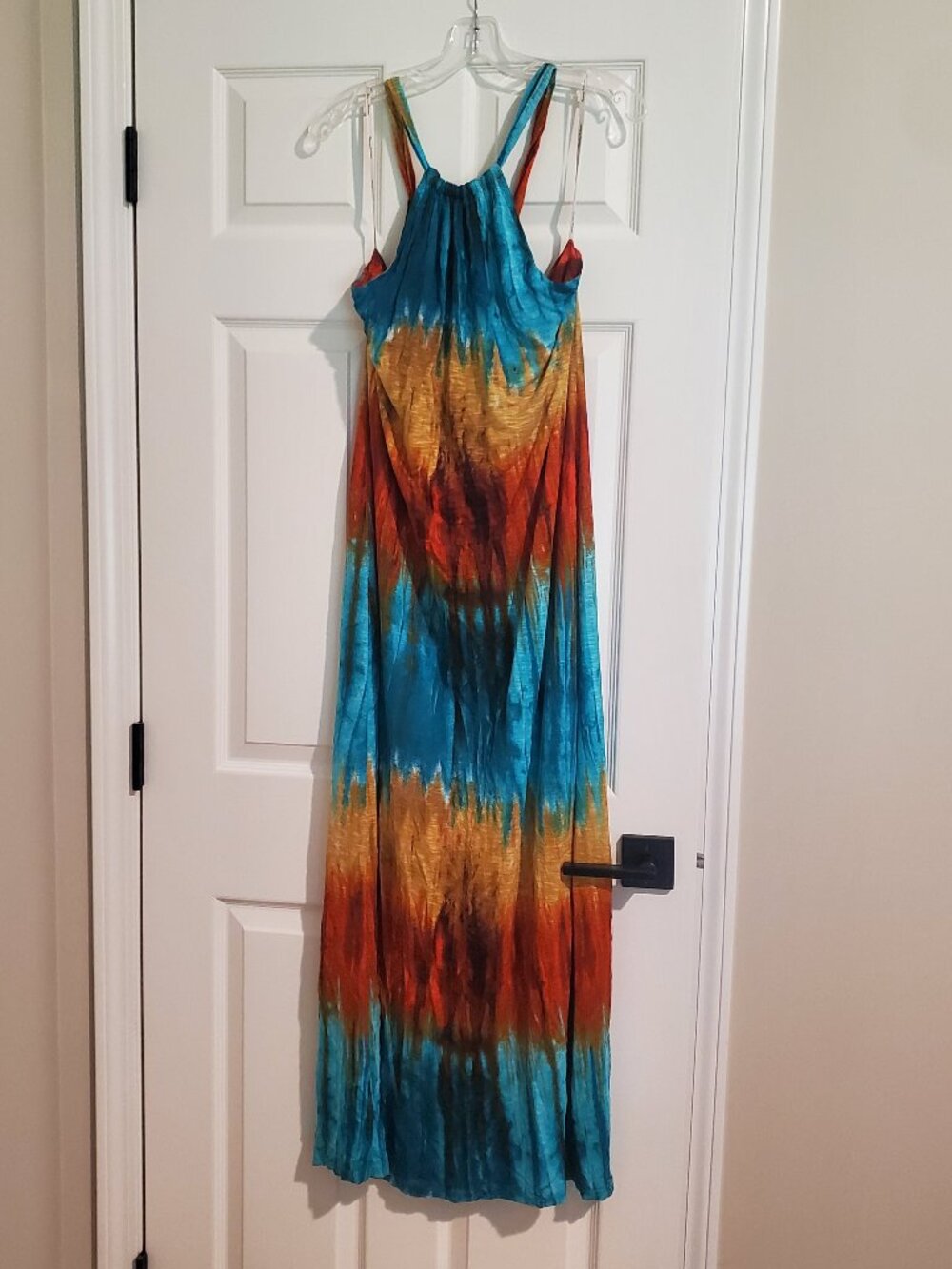 Tommy Bahama Brush Horizon Lined Halter Maxi Dress Womens Large - NWOT